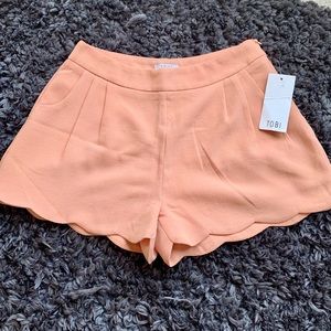 Scalloped High Waisted Shorts